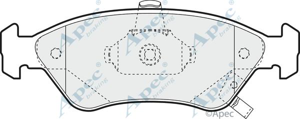 APEC PAD1083 - Комплект спирачно феродо, дискови спирачки vvparts.bg