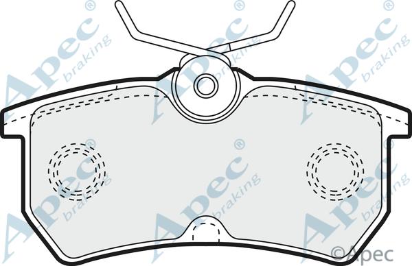 APEC PAD1039 - Комплект спирачно феродо, дискови спирачки vvparts.bg