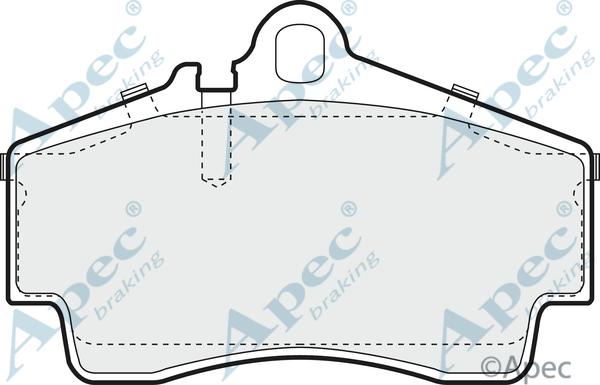 APEC PAD1029 - Комплект спирачно феродо, дискови спирачки vvparts.bg