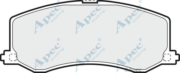 APEC PAD1028 - Комплект спирачно феродо, дискови спирачки vvparts.bg