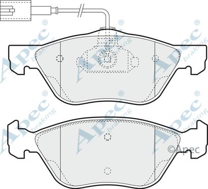 APEC PAD1079 - Комплект спирачно феродо, дискови спирачки vvparts.bg