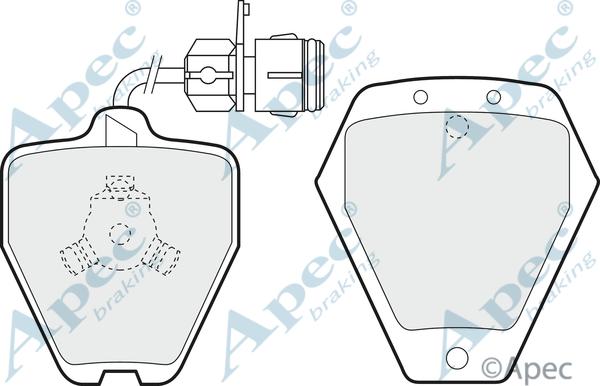 APEC PAD1078 - Комплект спирачно феродо, дискови спирачки vvparts.bg