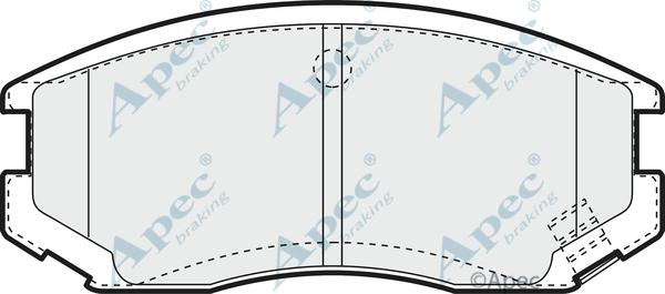 APEC PAD1072 - Комплект спирачно феродо, дискови спирачки vvparts.bg