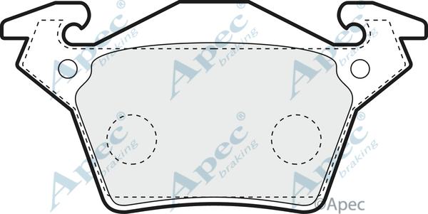 APEC PAD1077 - Комплект спирачно феродо, дискови спирачки vvparts.bg