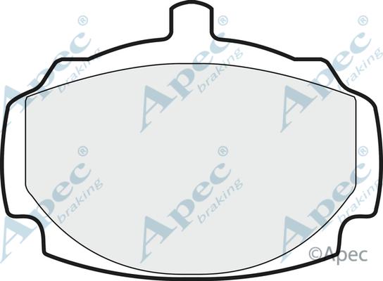 APEC PAD10 - Комплект спирачно феродо, дискови спирачки vvparts.bg