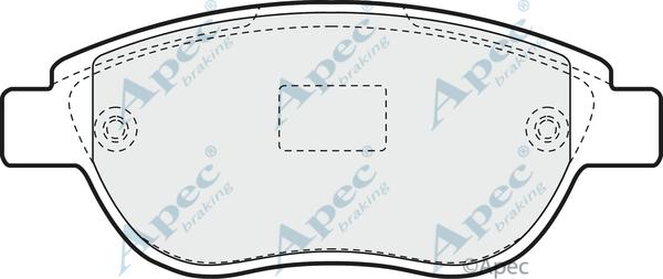 APEC PAD1194 - Комплект спирачно феродо, дискови спирачки vvparts.bg