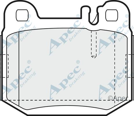 APEC PAD1193 - Комплект спирачно феродо, дискови спирачки vvparts.bg