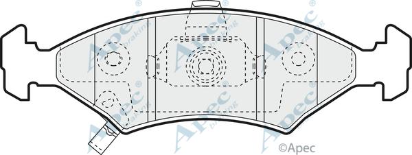 APEC PAD1145 - Комплект спирачно феродо, дискови спирачки vvparts.bg