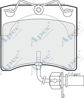 APEC PAD1146 - Комплект спирачно феродо, дискови спирачки vvparts.bg