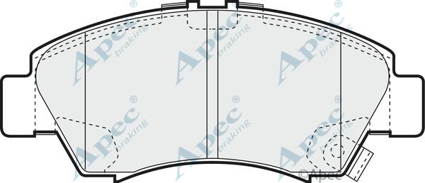 APEC PAD1140 - Комплект спирачно феродо, дискови спирачки vvparts.bg