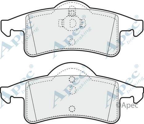 APEC PAD1154 - Комплект спирачно феродо, дискови спирачки vvparts.bg