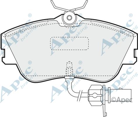 APEC PAD1155 - Комплект спирачно феродо, дискови спирачки vvparts.bg