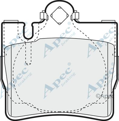 APEC PAD1156 - Комплект спирачно феродо, дискови спирачки vvparts.bg