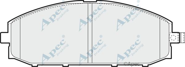 APEC PAD1151 - Комплект спирачно феродо, дискови спирачки vvparts.bg