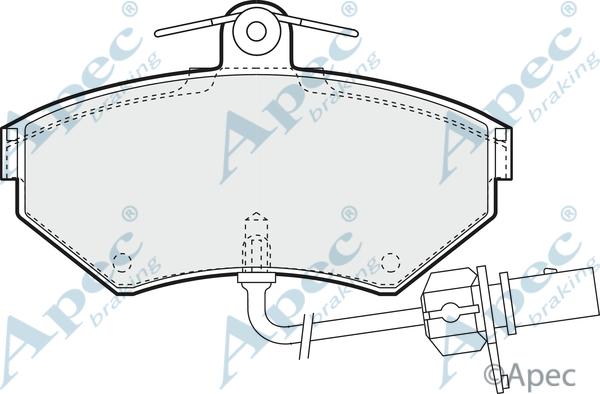 APEC PAD1152 - Комплект спирачно феродо, дискови спирачки vvparts.bg