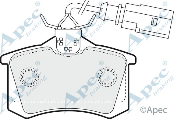 APEC PAD1157 - Комплект спирачно феродо, дискови спирачки vvparts.bg