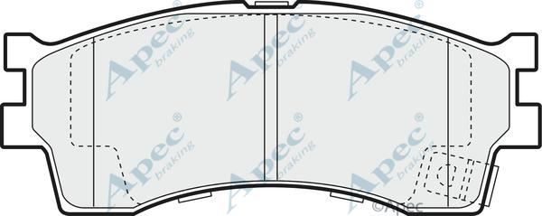 APEC PAD1160 - Комплект спирачно феродо, дискови спирачки vvparts.bg