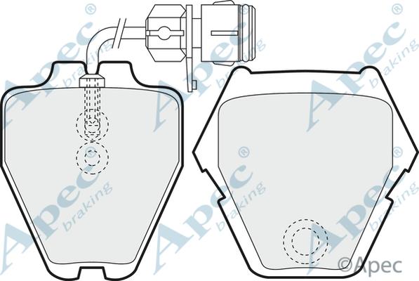 APEC PAD1161 - Комплект спирачно феродо, дискови спирачки vvparts.bg