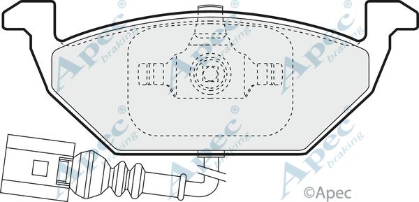 APEC PAD1162 - Комплект спирачно феродо, дискови спирачки vvparts.bg