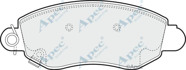 APEC PAD1167 - Комплект спирачно феродо, дискови спирачки vvparts.bg