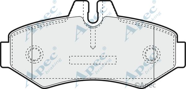 APEC PAD1104 - Комплект спирачно феродо, дискови спирачки vvparts.bg
