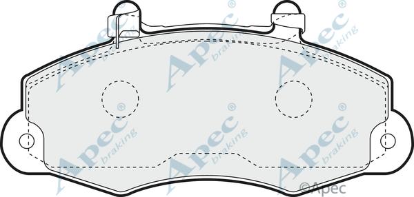 APEC PAD1105 - Комплект спирачно феродо, дискови спирачки vvparts.bg