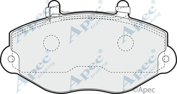 APEC PAD1106 - Комплект спирачно феродо, дискови спирачки vvparts.bg
