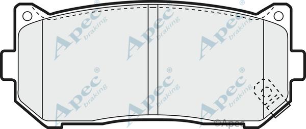 APEC PAD1101 - Комплект спирачно феродо, дискови спирачки vvparts.bg