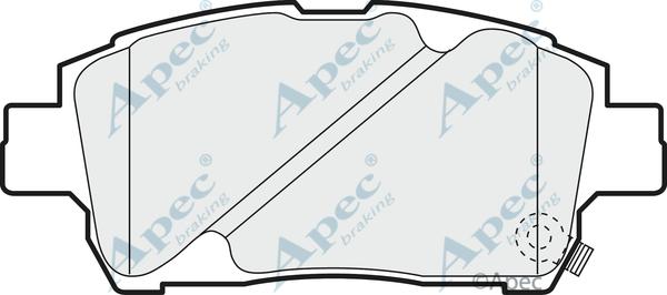 APEC PAD1116 - Комплект спирачно феродо, дискови спирачки vvparts.bg