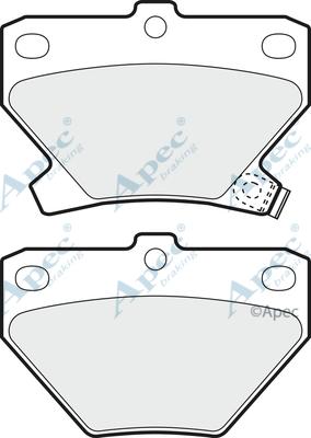 APEC PAD1113 - Комплект спирачно феродо, дискови спирачки vvparts.bg