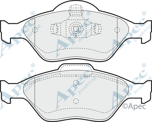 APEC PAD1117 - Комплект спирачно феродо, дискови спирачки vvparts.bg