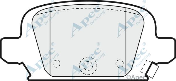 APEC PAD1189 - Комплект спирачно феродо, дискови спирачки vvparts.bg