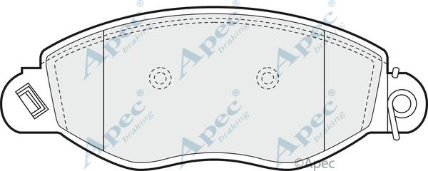 APEC PAD1183 - Комплект спирачно феродо, дискови спирачки vvparts.bg