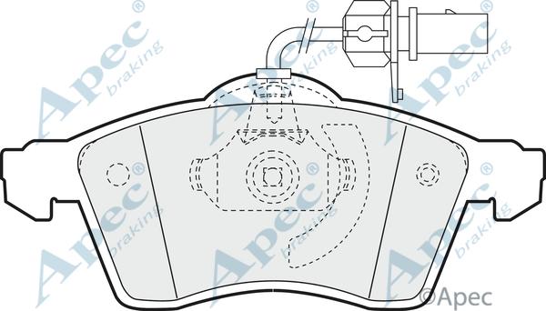 APEC PAD1182 - Комплект спирачно феродо, дискови спирачки vvparts.bg