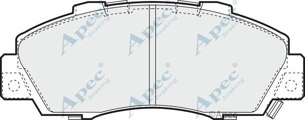 APEC PAD1136 - Комплект спирачно феродо, дискови спирачки vvparts.bg