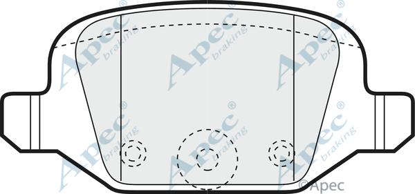 APEC PAD1130 - Комплект спирачно феродо, дискови спирачки vvparts.bg