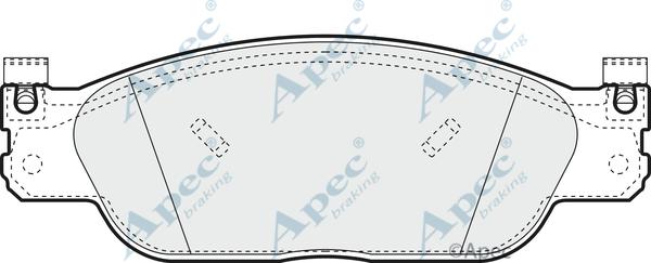 APEC PAD1132 - Комплект спирачно феродо, дискови спирачки vvparts.bg