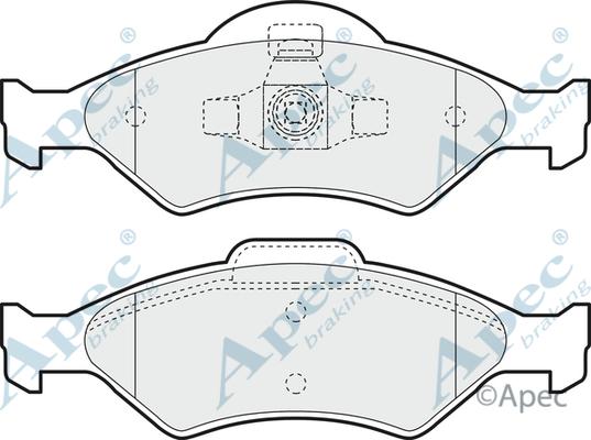 APEC PAD1125 - Комплект спирачно феродо, дискови спирачки vvparts.bg