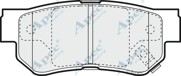 APEC PAD1121 - Комплект спирачно феродо, дискови спирачки vvparts.bg