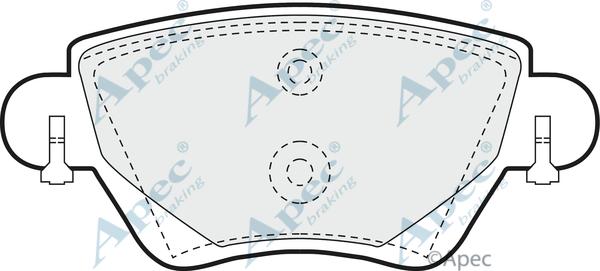 APEC PAD1175 - Комплект спирачно феродо, дискови спирачки vvparts.bg