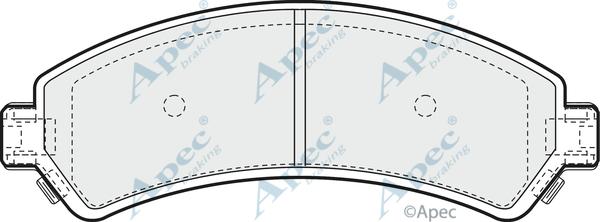 APEC PAD1176 - Комплект спирачно феродо, дискови спирачки vvparts.bg