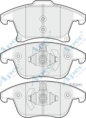 APEC PAD1899 - Комплект спирачно феродо, дискови спирачки vvparts.bg