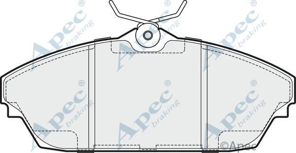 APEC PAD1895 - Комплект спирачно феродо, дискови спирачки vvparts.bg