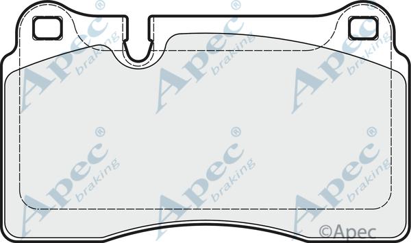 APEC PAD1849 - Комплект спирачно феродо, дискови спирачки vvparts.bg