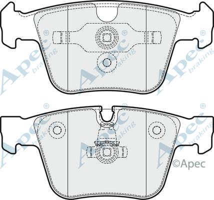 APEC PAD1842 - Комплект спирачно феродо, дискови спирачки vvparts.bg