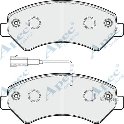 APEC PAD1859 - Комплект спирачно феродо, дискови спирачки vvparts.bg