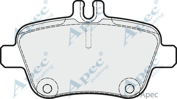 APEC PAD1851 - Комплект спирачно феродо, дискови спирачки vvparts.bg