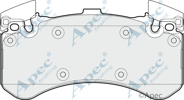 APEC PAD1805B - Комплект спирачно феродо, дискови спирачки vvparts.bg