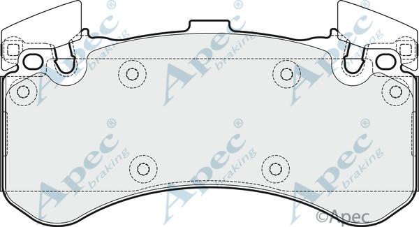 APEC PAD1805 - Комплект спирачно феродо, дискови спирачки vvparts.bg