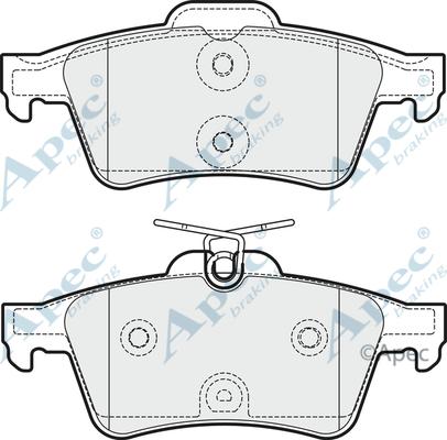 APEC PAD1818 - Комплект спирачно феродо, дискови спирачки vvparts.bg